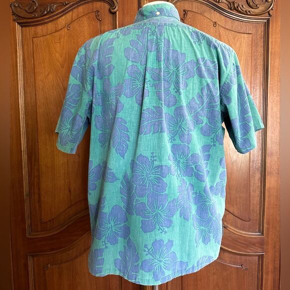 Vintage Reyn Spooner Shirt Pullover Hibiscus Reverse Print Hawaiian Size L - Picture 4 of 11